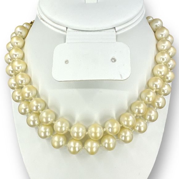 Jewelry - Carolee Double Strand Imitation Pearl Necklace over Gold Plated Hook Clasp